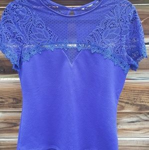 NWOT H&M Blue Lace Top